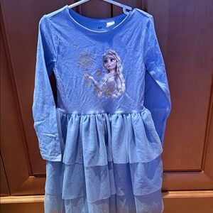 H&M Light Blue Elsa Long Sleeve Dress